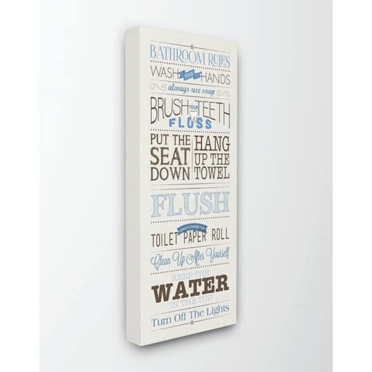 Stupell Industries Bathroom Rules Wall Accent